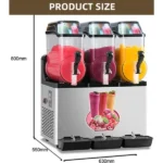 MIDODO Commercial Slushy Machine, 3×15 L Tank Frozen Drink Maker - Image 4