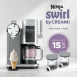 Ninja Swirl™ by CREAMi® Soft Serve & Ice Cream Machine and 2 Extra Pints Bundle